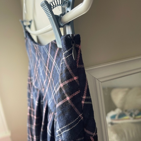 💙BOGO💙 Plaid A-Line Skirt - Navy and Pink Medium 30 inch waist 💙 - Picture 3 of 3
